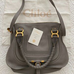 Marcie Medium Satchel Bag, Cashmere Grey